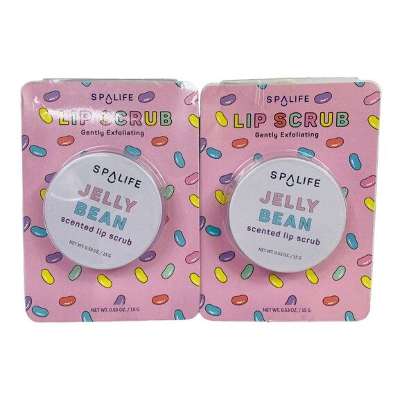SpaLife Jelly Bean Scented Lip Scrub - Exfoliating & Moisturizing 0.53oz (2-Pk) - Picture 1 of 4